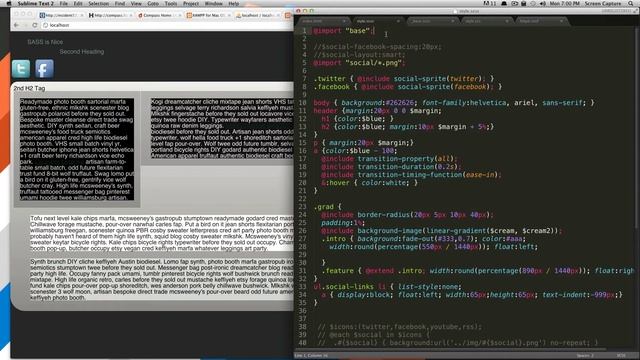 Compass Tutorials #8 - Base.scss and Horizontal Lists смотреть онлайн