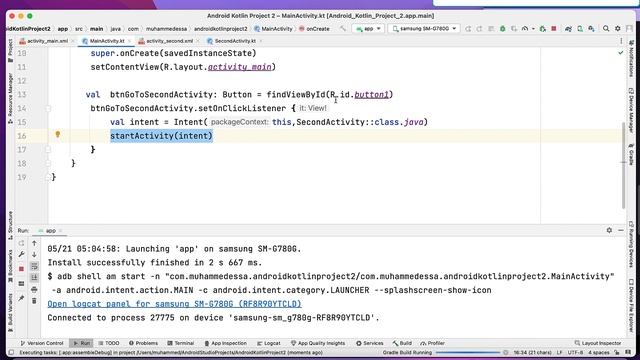19 - Kotlin Android studio | Intent Navigation - Internal & External смотреть онлайн