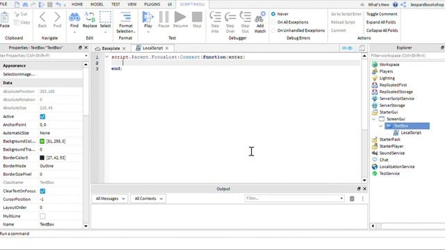 Getting input from the player (Textbox) - Roblox Studio смотреть онлайн