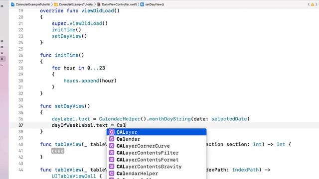 Daily Calendar Swift Xcode Tutorial | Hourly Events смотреть онлайн