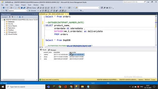 58.DATEADD() AND DATEDIFF() FUNCTIONS IN SQL - HINDI смотреть онлайн