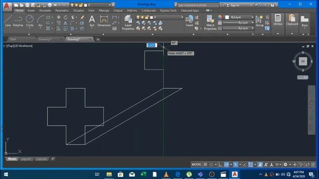 AUTOCAD 2019: HOW TO DRAW SIMPLE 3D DIAGRAM смотреть онлайн