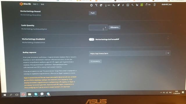 Hiveos 2.0 работа с Воркерами