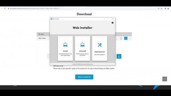 Kyocera MA4000cifx Printer Driver USB Installation for Windows