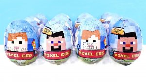 МАЙНКРАФТ шоколадные яйца PIXEL EGGS Конфитрейд 2023! Сюрпризы, игрушки Kinder Surprise unboxing
