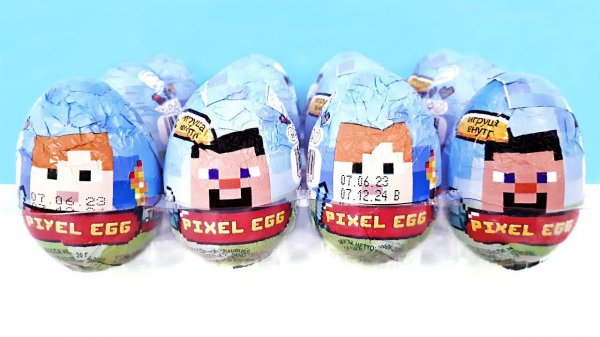 МАЙНКРАФТ шоколадные яйца PIXEL EGGS Конфитрейд 2023! Сюрпризы, игрушки Kinder Surprise unboxing
