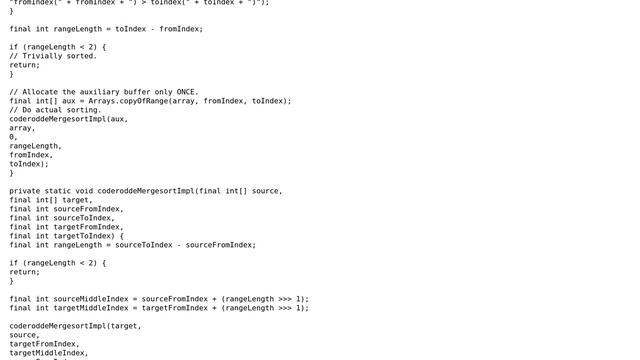 Code Review: Java merge sort implementation (3 Solutions!!) смотреть онлайн