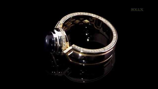 Мужской перстень с сапфиром и бриллиантами Золото смотреть онлайн