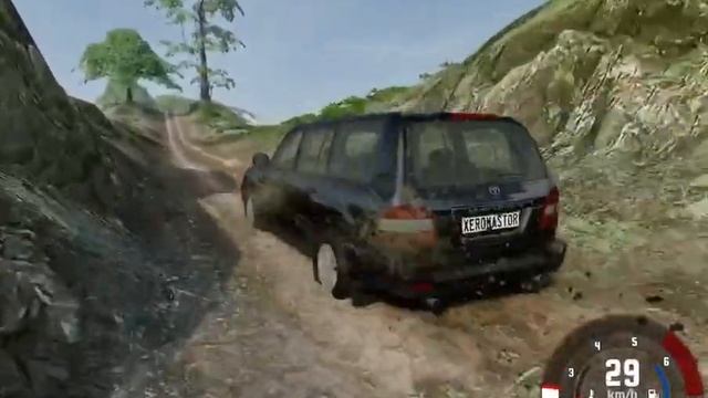 слепой тест по полному бездорожью на Toyota Land Cruiser 100 beamNG.drive смотреть онлайн