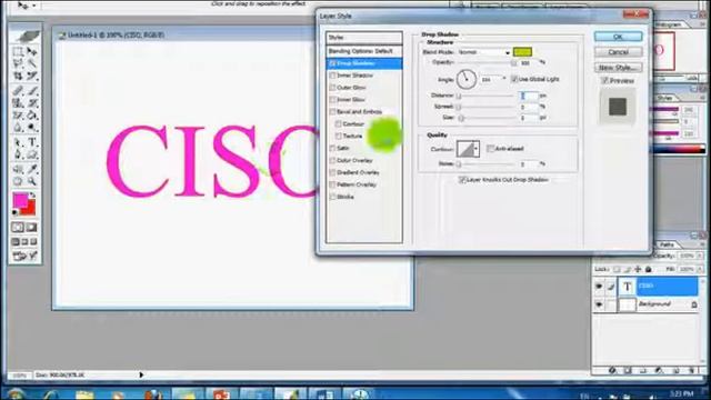 សិក្សា Photoshop (Style Drop Shadow) (ភាគទី25) смотреть онлайн