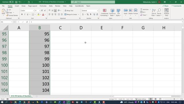 How to Quickly Fill Large Series of Numbers in Excel смотреть онлайн