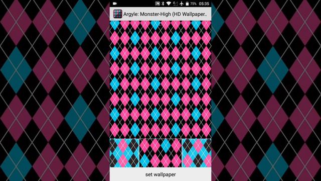 App Fonezo - HD PATTERNS: Argyle - Monster-High Wallpapers смотреть онлайн