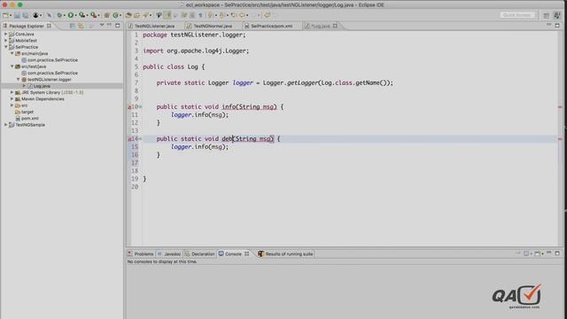 Know how to use log4j and combine with testNGListeners смотреть онлайн