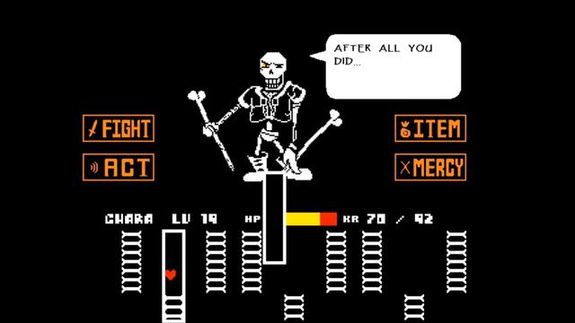 Undertale Disbelief Papyrus Fight (WALUIGI)