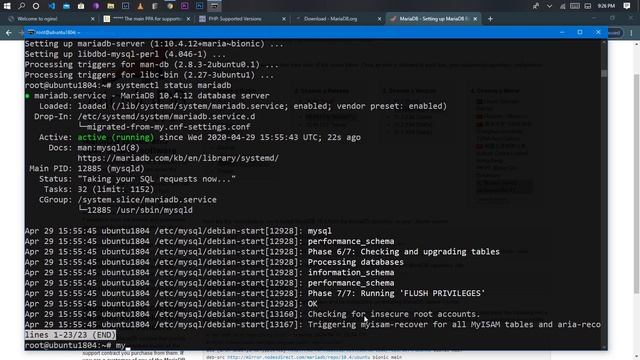 Installing Nginx, PHP, MySQL and PHPMyAdmin on Ubuntu 23.04 / 18.04 within 10min смотреть онлайн