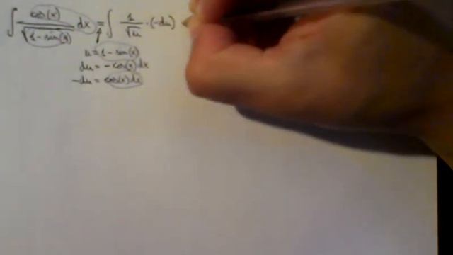 Integral of cos(x)/sqrt(1-sin(x)) (substitution) смотреть онлайн