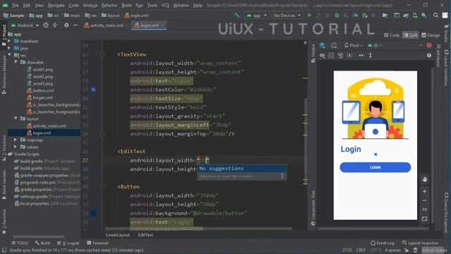 Android UI Design Tutorial | Login & Register Screen UI Design | UiUX Tutorial смотреть онлайн