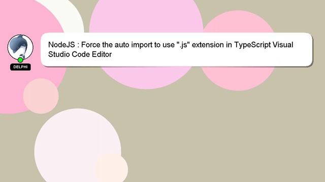 NodeJS : Force the auto import to use ".js" extension in TypeScript Visual Studio Code Editor смотреть онлайн