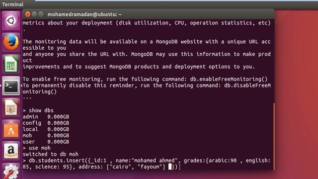 6- الاضافة الى قواعد البيانات MongoDB NoSql Create & Drop database Collection Part 2 смотреть онлайн