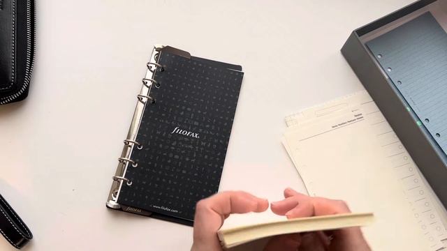 Сетап моего ежедневника на кольцах Filofax Malden Zip к 2024 году