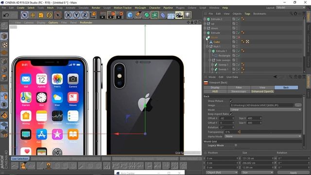 Iphone X (3D Model) - Modeling in Cinema 4D смотреть онлайн