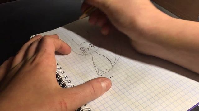 Как нарисовать смешного котёнка ? смотреть онлайн