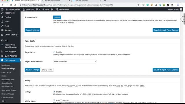 Increase wordpress website speed | W3 total cache setting | Reduce page load time plugin (Hindi) смотреть онлайн