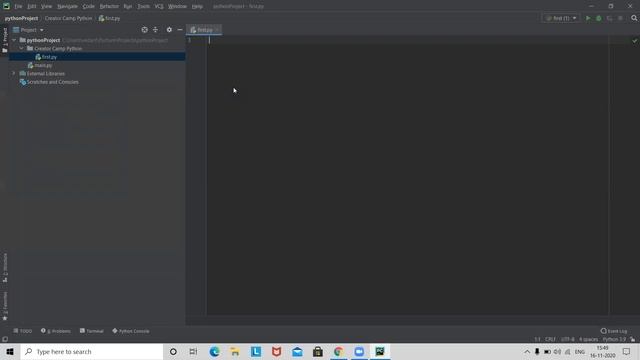 How to run first python program in Pycharm?....|Python Course in Hindi....Pythoncourse..| смотреть онлайн