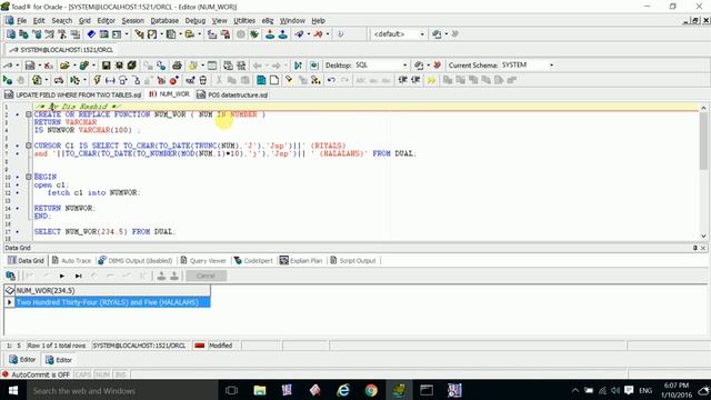 Learning Zone : P/L SQL Programming how to convert Number to Word , By Dia Rashid смотреть онлайн