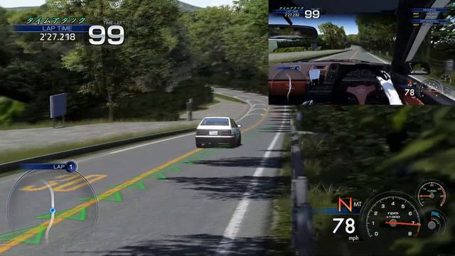 Assetto Corsa TOUGE RUN | Tsukuba Fruits Line | Takumi's Stage 1 AE86 (ST Tires) смотреть онлайн