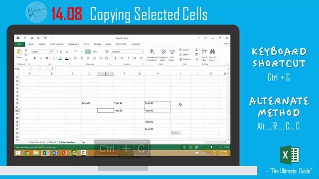 Excel Tutorial #173: Copying Selected Cells (Ctrl + C) смотреть онлайн