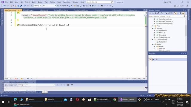 ASP.NET Core - MVC - Bootstrap - Responsive Web Programming Lecture 5: Layout, ViewStart, Import смотреть онлайн