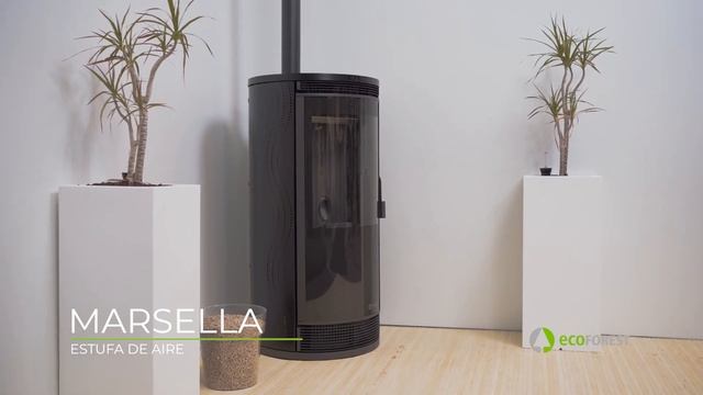 Estufa de pellets Marsella - Poêle à granulés Marsella - Salamandra a pellets Marsella смотреть онлайн