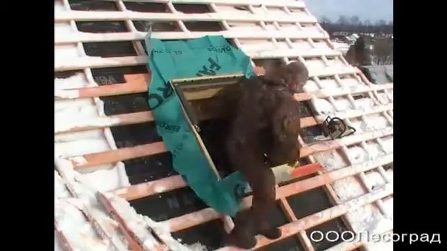 Монтаж мансардного окна в брусовом доме смотреть онлайн