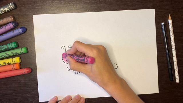 Как нарисовать гусеницу | Уроки рисования для малышей 3+ смотреть онлайн