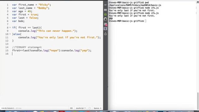 Javascript Ternary Operator смотреть онлайн