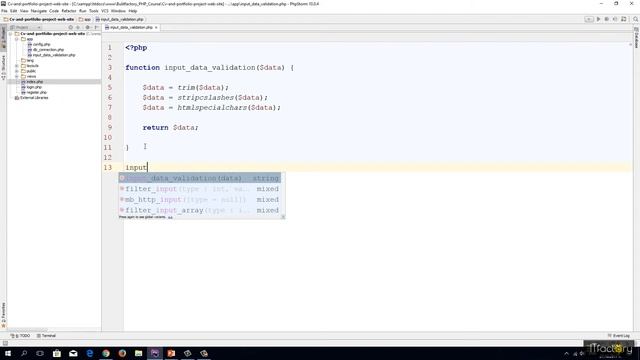 PHP - Създаване на функция за валидация на входни данни смотреть онлайн