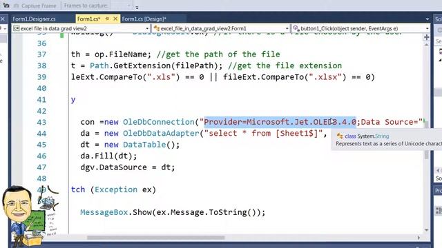 0127 قراءة محتوى ملف Excel وعرضه في أداة DataGridView بلغة سي شارب смотреть онлайн