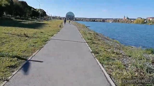 Набережная Первоуральского пруда. Достопримечательности Первоуральска. Сентябрьская прогулка. смотреть онлайн