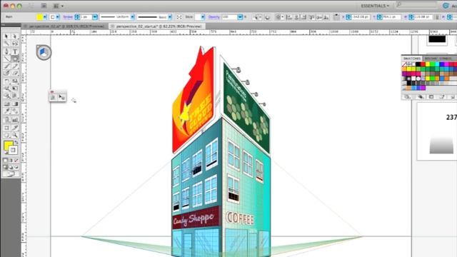 Adobe Illustrator CS5-Perspective Drawing смотреть онлайн