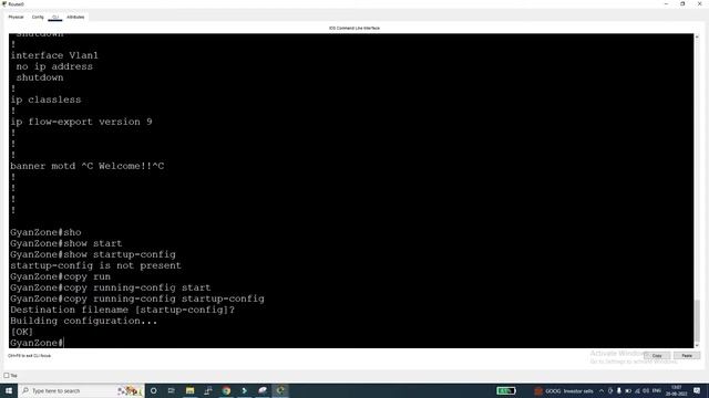 Save CISCO Router Configuration |Use Of Copy Command on CISCO Router |Copy Running-Config To Startu смотреть онлайн