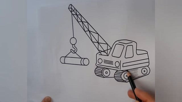 Раскраска для малышей| Машины помощники |бульдозер/ екскаватор/автокран/самосвал/бетономешалка смотреть онлайн