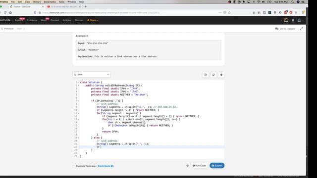 Validate IP Address | Leetcode Daily Challenge 06/16 | Java Solution смотреть онлайн