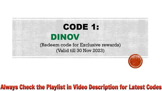 ? De-Extinction Jurassic Codes 2023 | De-Extinction Gift Codes | De-Extinction Redeem Codes