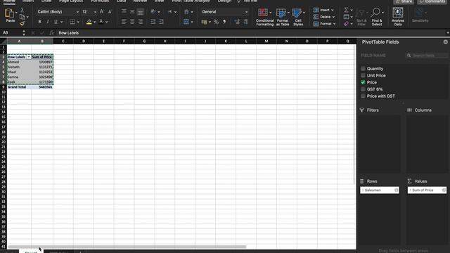 Pivot Tables in Excel and basic Data Analysis смотреть онлайн