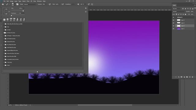 Landscape Design In Photoshop By Using Brush Tool | Adobe Photoshop Tutorial | Landscape Tutorial смотреть онлайн