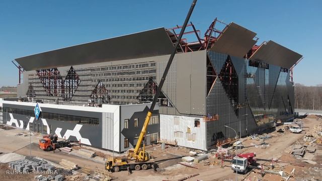 Строительство крытого футбольного манежа у стадиона «Самара Арена» / город Самара / Russia смотреть онлайн
