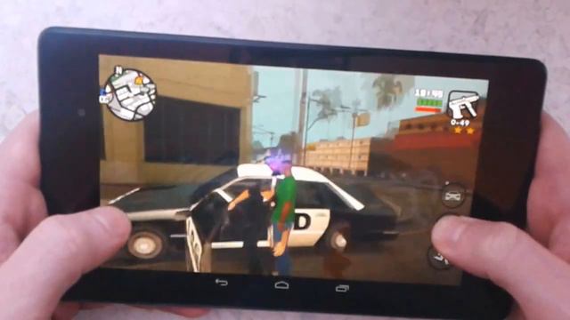 GTA San Andreas Android 4.4.2 Nexus 7 II Gameplay смотреть онлайн