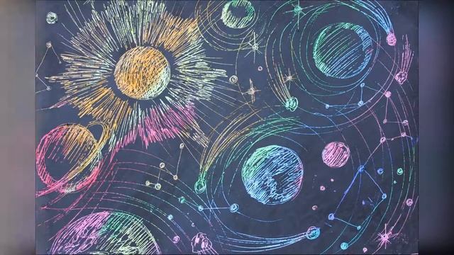Уроки рисования для детей. Техника "Граттаж". смотреть онлайн