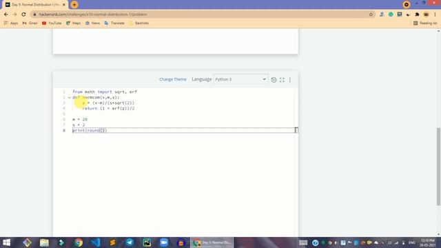 HackerRank Day 5: Normal Distribution I solution in Python Programming | 10 Days Of Statistics смотреть онлайн